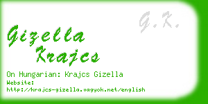 gizella krajcs business card